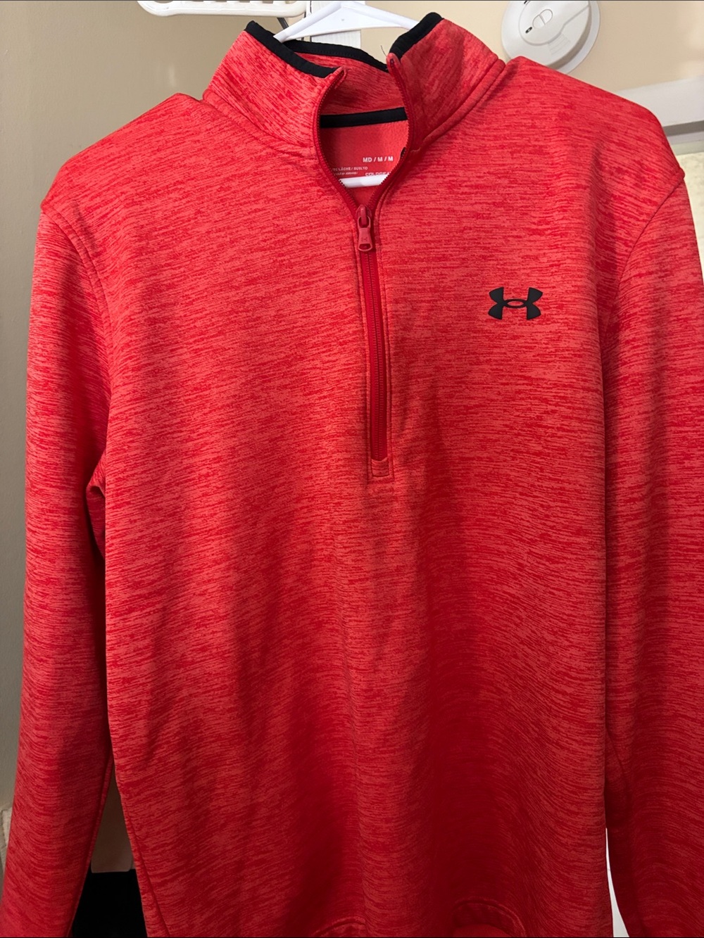 Under Armour Red Heather Quarter-Zip Performance Jacket